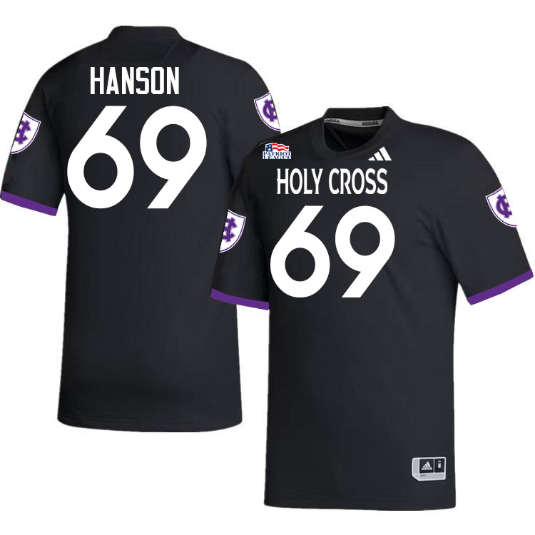 Holy Cross Crusaders #69 C.J. Hanson College Football Jerseys,Uniforms-Black